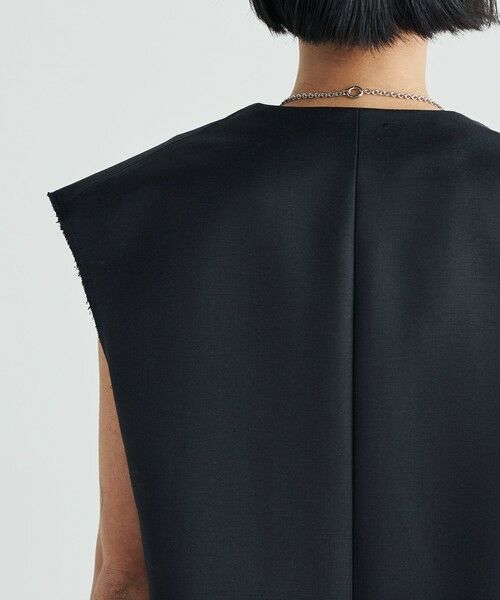 TOMORROWLAND / トゥモローランド ベスト | ウールシャンブレー ワイドラペルジレ | 詳細7