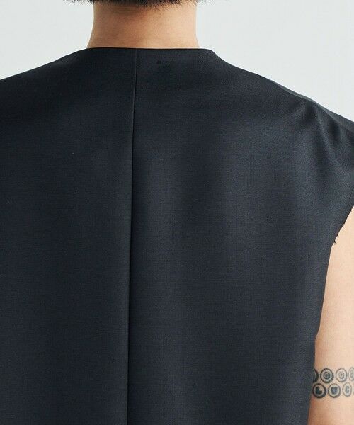 TOMORROWLAND / トゥモローランド ベスト | ウールシャンブレー ワイドラペルジレ | 詳細8