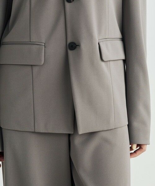 TOMORROWLAND / トゥモローランド ノーカラージャケット | カルゼジャージー ノーカラージャケット | 詳細10