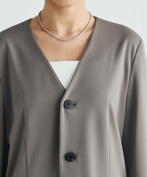 TOMORROWLAND / トゥモローランド ノーカラージャケット | カルゼジャージー ノーカラージャケット | 詳細6