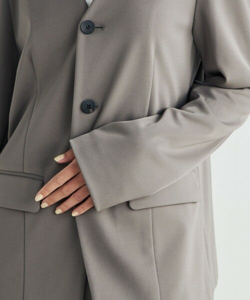 TOMORROWLAND / トゥモローランド ノーカラージャケット | カルゼジャージー ノーカラージャケット | 詳細8