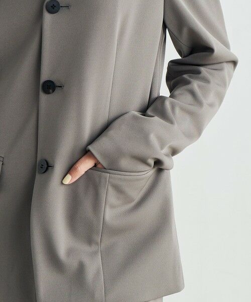 TOMORROWLAND / トゥモローランド ノーカラージャケット | カルゼジャージー ノーカラージャケット | 詳細9