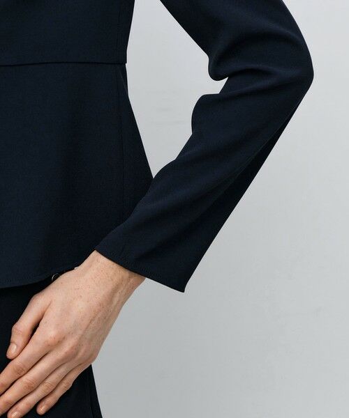 セール】 ジョーゼットサテン ペプラムブラウス （シャツ