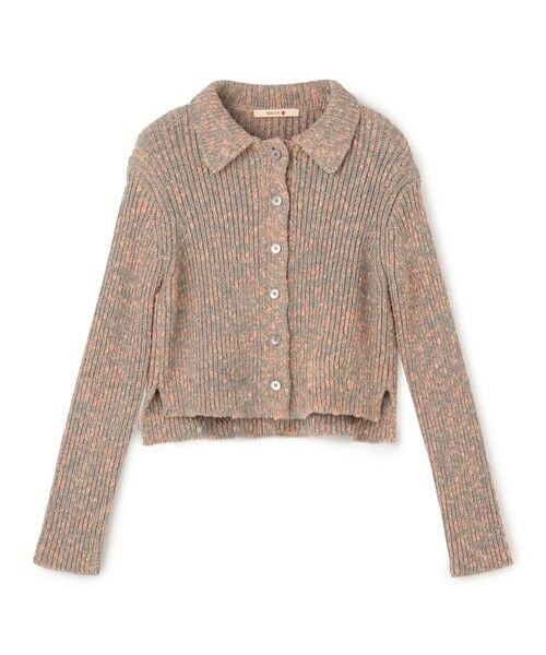 TOMORROWLAND / トゥモローランド ニット・セーター | コットンメランジェ ニットカーディガン(14 グレー系)