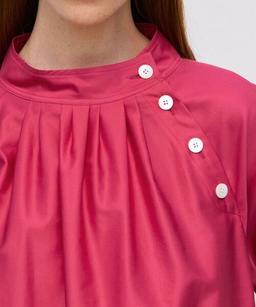 TOMORROWLAND / トゥモローランド ロング・マキシ丈ワンピース | コットンバックサテン ボリュームスリーブワンピース | 詳細4