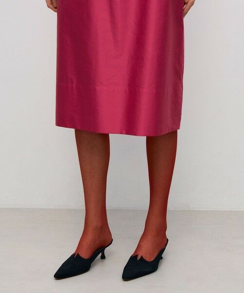 TOMORROWLAND / トゥモローランド ロング・マキシ丈ワンピース | コットンバックサテン ボリュームスリーブワンピース | 詳細8