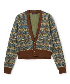 【natasiaryさま専用】PalinkAジャケット／CABANカーディガン CABaN コットンカシミヤストレッチ ジャカードプリントVネック