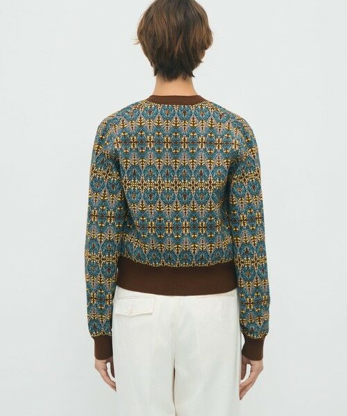 TOMORROWLAND / トゥモローランド カーディガン・ボレロ | コットンカシミヤストレッチ ジャカードプリントVネックカーディガン | 詳細4