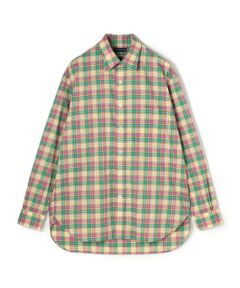コットンシルク オープンカラー ダブルポケット ハーフスリーブ