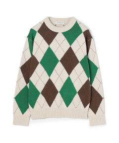 TOMORROWLAND / トゥモローランド ニット・セーター | TOMORROWLAND tricot シルク アーガイル クルーネックニット