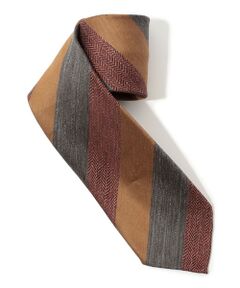 TOMORROWLAND / トゥモローランド ネクタイ | TOMORROWLAND MADE IN ITALY シルクリネン レジメンタルネクタイ