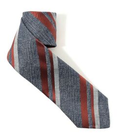 TOMORROWLAND / トゥモローランド ネクタイ | STEFANO BIGI シルクリネン レジメンタル ネクタイ