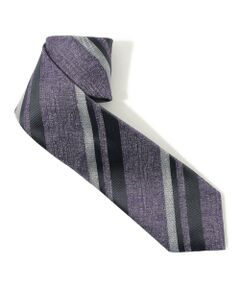 TOMORROWLAND / トゥモローランド ネクタイ | STEFANO BIGI シルクリネン レジメンタル ネクタイ