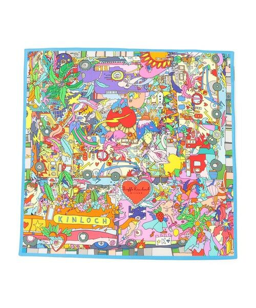 TOMORROWLAND / トゥモローランド ハンカチ | Kinloch コットン プリント ハンカチ(74 パープル系)