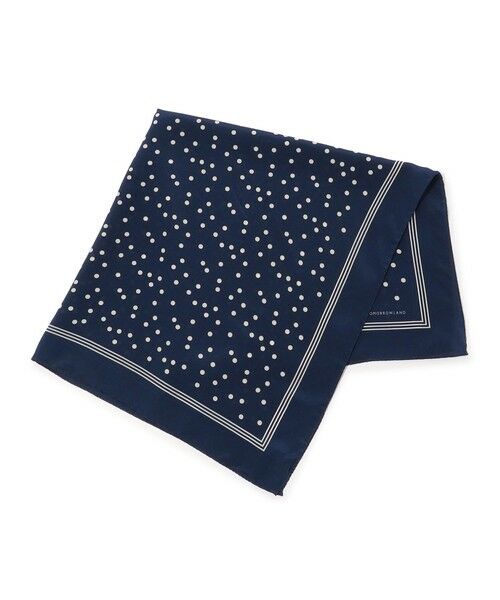 TOMORROWLAND / トゥモローランド バンダナ・スカーフ | TOMORROWLAND MADE IN ITALY ランダムドット シルクスカーフ（68 ネイビー系）