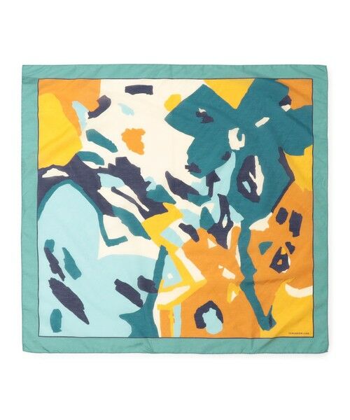 TOMORROWLAND / トゥモローランド バンダナ・スカーフ | TOMORROWLAND MADE IN ITALY コットンシルクスカーフ(56 グリーン系)