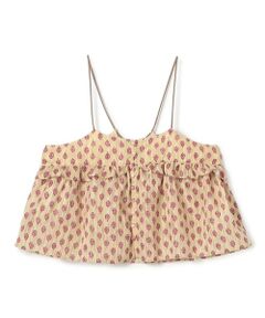 TOMORROWLAND / トゥモローランド キャミソール・チューブトップ | カットジャカードプリント フリルキャミソール