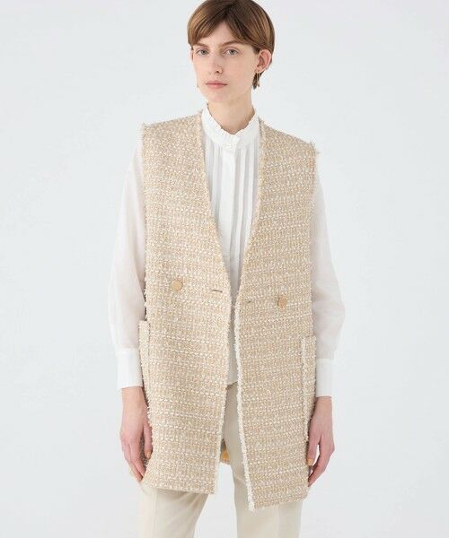 TOMORROWLAND / トゥモローランド ベスト | Coconut セミロングジレ | 詳細2