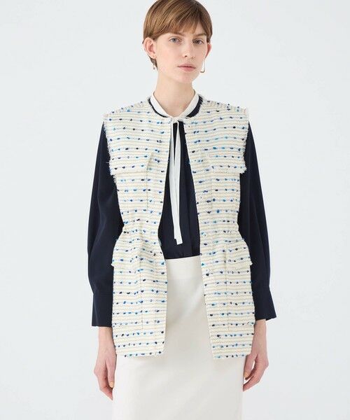 TOMORROWLAND / トゥモローランド ベスト | Blueberry 4ポケットジレ | 詳細2