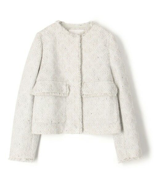 TOMORROWLAND/トゥモローランド Lychee クルーネックジャケット 12 ライトグレー系 36(9号) TOMORROWLAND/トゥモローランド Lychee クルーネックジャケット 12 ライトグレー系 36(9号)