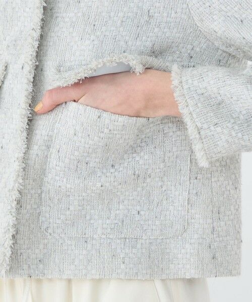 TOMORROWLAND / トゥモローランド ノーカラージャケット | Lychee クルーネックジャケット | 詳細8