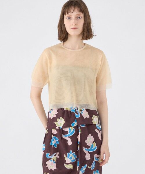 TOMORROWLAND / トゥモローランド ニット・セーター | シアーレイヤー クルーネックプルオーバー | 詳細2