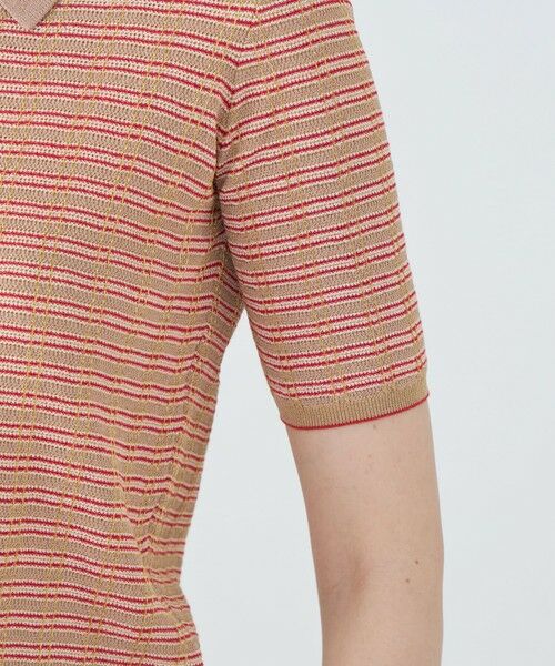 TOMORROWLAND / トゥモローランド ニット・セーター | コットンナイロンラメチェック ポロプルオーバー | 詳細6