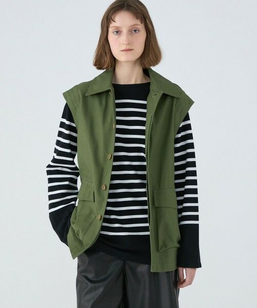 TOMORROWLAND / トゥモローランド Tシャツ | パネルボーダー オーバーサイズドプルオーバー | 詳細2