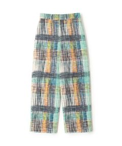 TOMORROWLAND / トゥモローランド その他パンツ | オーバーチェックプリント ワイドストレートパンツ