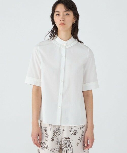 TOMORROWLAND / トゥモローランド シャツ・ブラウス | 100/2コンパクトブロード ハーフスリーブタックブラウス | 詳細2