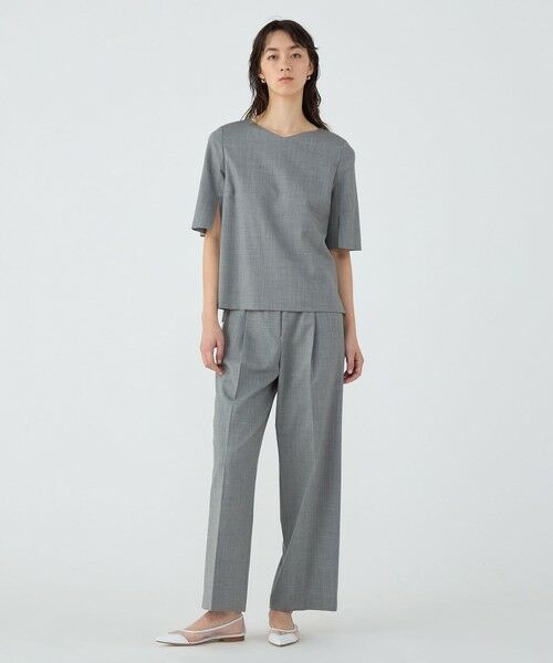 TOMORROWLAND / トゥモローランド シャツ・ブラウス | ファインウーステッドウール スリットスリーブブラウス | 詳細1