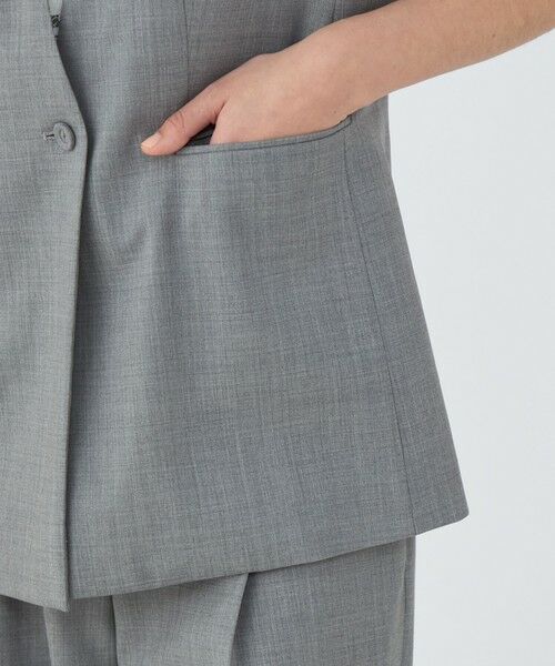 TOMORROWLAND / トゥモローランド ベスト | ファインウーステッドウール カラーレスジレ | 詳細10