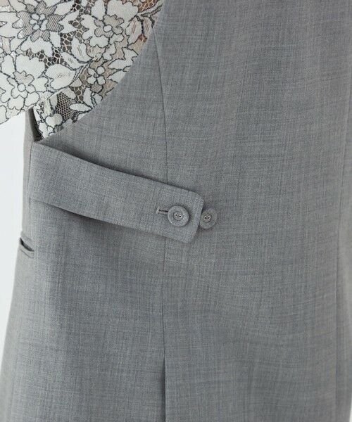 TOMORROWLAND / トゥモローランド ベスト | ファインウーステッドウール カラーレスジレ | 詳細11