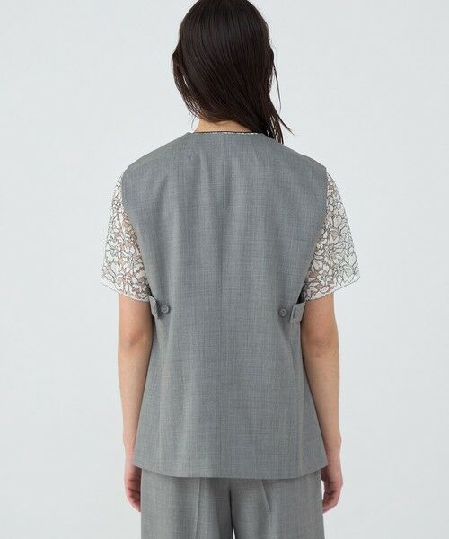 TOMORROWLAND / トゥモローランド ベスト | ファインウーステッドウール カラーレスジレ | 詳細5