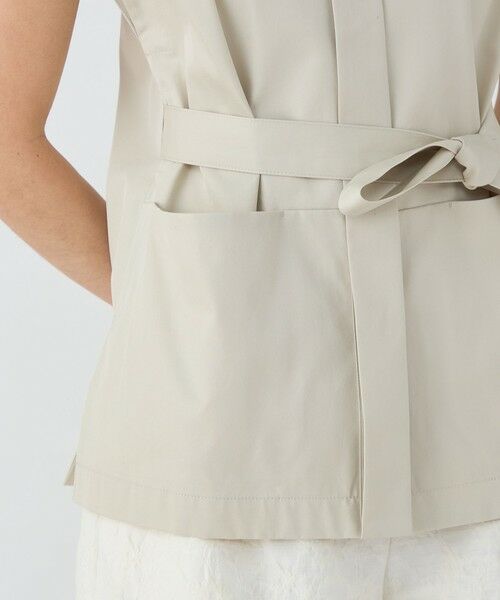 TOMORROWLAND / トゥモローランド ベスト | コットンギャバジン ワイドカラージレ | 詳細10