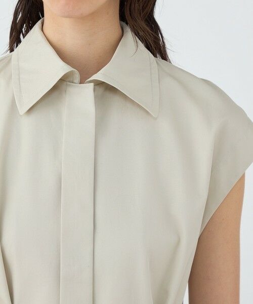 TOMORROWLAND / トゥモローランド ベスト | コットンギャバジン ワイドカラージレ | 詳細7