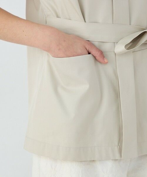 TOMORROWLAND / トゥモローランド ベスト | コットンギャバジン ワイドカラージレ | 詳細9