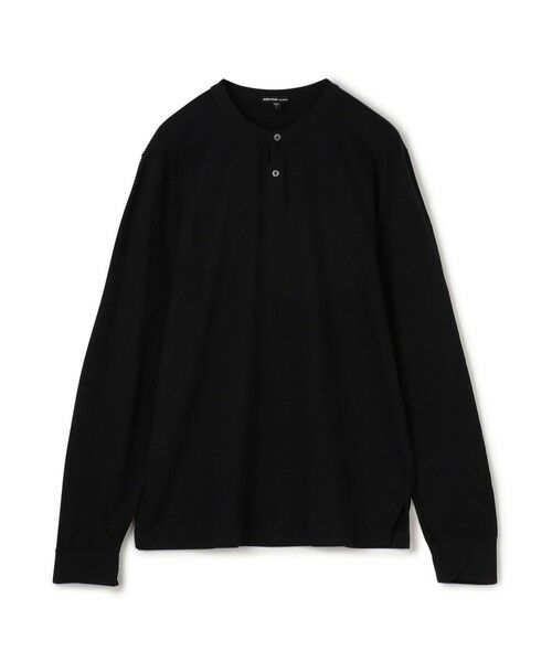 TOMORROWLAND / トゥモローランド Tシャツ | ヘビーリュクスジャージー ヘンリーネックプルオーバー MLOJ3631(19 ブラック)
