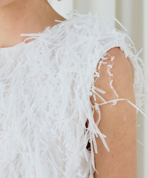 TOMORROWLAND / トゥモローランド シャツ・ブラウス | ホワイトフリンジジャカード クロップドプルオーバー | 詳細6