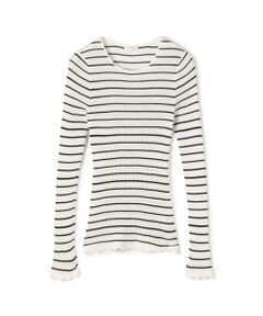 TOMORROWLAND / トゥモローランド ニット・セーター | コットンアセテートリブ クルーネックプルオーバー