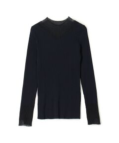 TOMORROWLAND / トゥモローランド ニット・セーター | コットンアセテートリブ ビルドネックプルオーバー