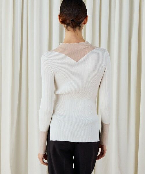 TOMORROWLAND / トゥモローランド ニット・セーター | コットンアセテートリブ ビルドネックプルオーバー | 詳細4