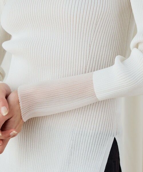 TOMORROWLAND / トゥモローランド ニット・セーター | コットンアセテートリブ ビルドネックプルオーバー | 詳細6
