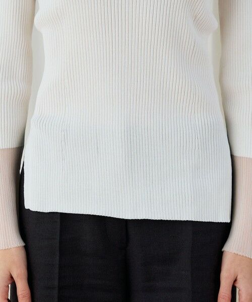 TOMORROWLAND / トゥモローランド ニット・セーター | コットンアセテートリブ ビルドネックプルオーバー | 詳細7
