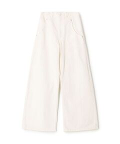 sssttt33さん専用 トゥモローランド ホワイトデニム 日本製 31インチ THREE FIFTY STANDARD ホワイトデニムのワイドテーパードパンツ