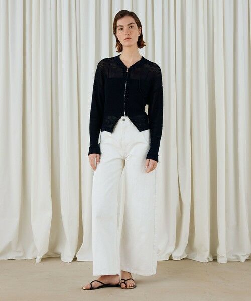 TOMORROWLAND / トゥモローランド デニムパンツ | ペインティングホワイトデニム ラウンドパンツ | 詳細1