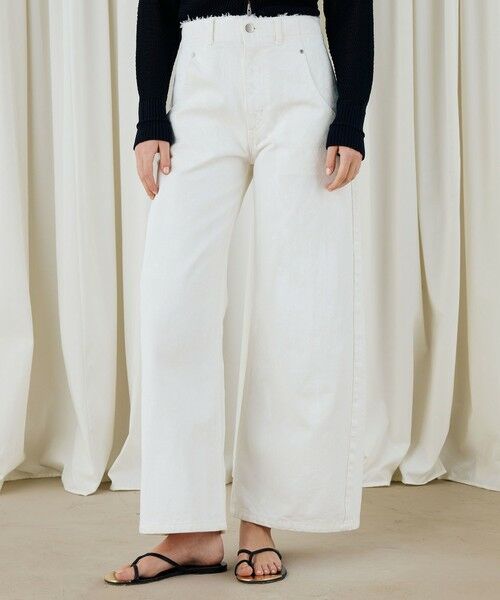 TOMORROWLAND / トゥモローランド デニムパンツ | ペインティングホワイトデニム ラウンドパンツ | 詳細2