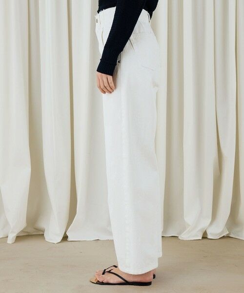 TOMORROWLAND / トゥモローランド デニムパンツ | ペインティングホワイトデニム ラウンドパンツ | 詳細3