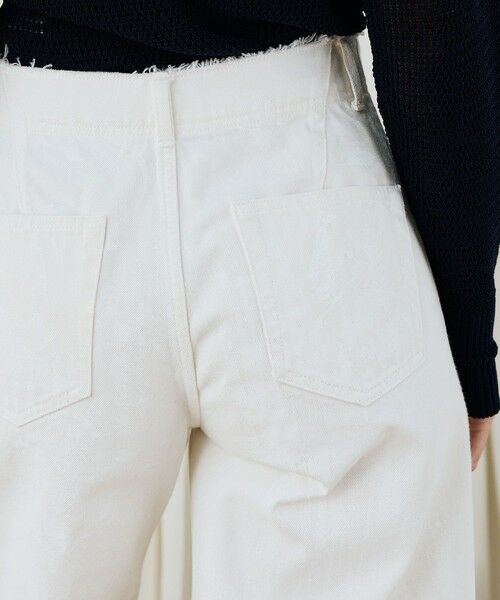 TOMORROWLAND / トゥモローランド デニムパンツ | ペインティングホワイトデニム ラウンドパンツ | 詳細6
