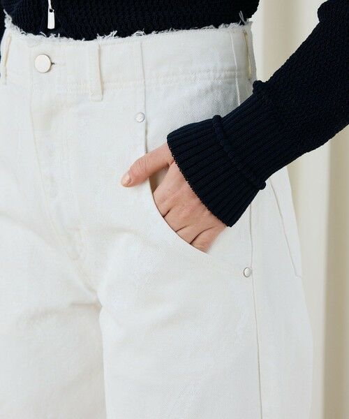 TOMORROWLAND / トゥモローランド デニムパンツ | ペインティングホワイトデニム ラウンドパンツ | 詳細7